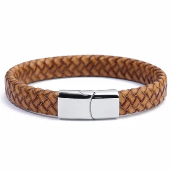 LOULEUR Vintage Genuine Leather Bracelets Bangles Men Jewelry Stainless Steel Magntic Clasp Mens Wrap Leather Bracelet Homme
LOULEUR Vintage Genuine Leather Bracelets Bangles Men Jewelry Stainless Steel Magntic Clasp Mens Wrap Leather Bracelet Homme