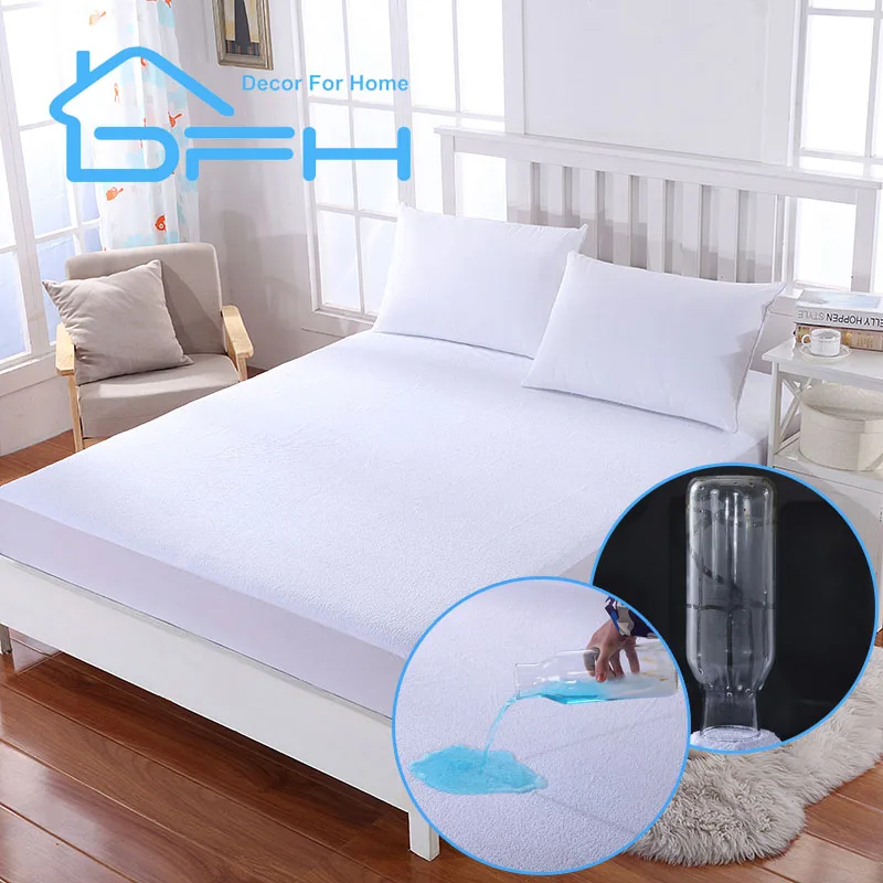 DFH Twin Full Queen King Size Terry Waterproof Mattress Cover Protector For Bed Wetting And Bug Fit USA | Дом и сад