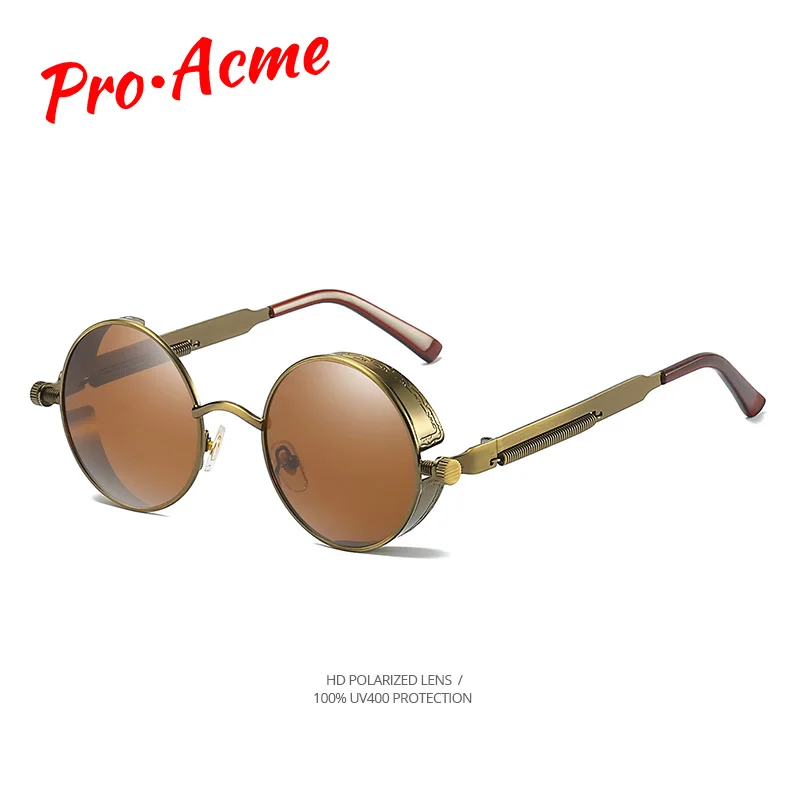 Pro Acme Retro Gothic Steampunk Sunglasses Polarized Men Women Metal Frame Round Punk Sun Glasses 100% UV400 Protection PA1263
Pro Acme Retro Gothic Steampunk Sunglasses Polarized Men Women Metal Frame Round Punk Sun Glasses 100% UV400 Protection PA1263