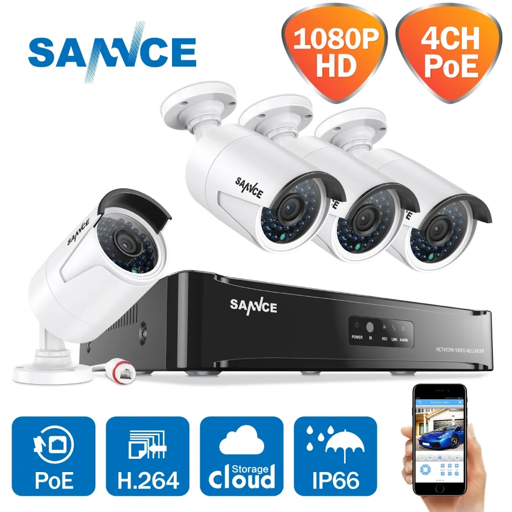 SANNCE PoE CCTV NVR kit 4CH 1080P POE CCTV System HD 2.0MP Video Security camera infrared outdoor 1080p Surveillance System Kits 
SANNCE PoE CCTV NVR kit 4CH 1080P POE CCTV System HD 2.0MP Video Security camera infrared outdoor 1080p Surveillance System Kits