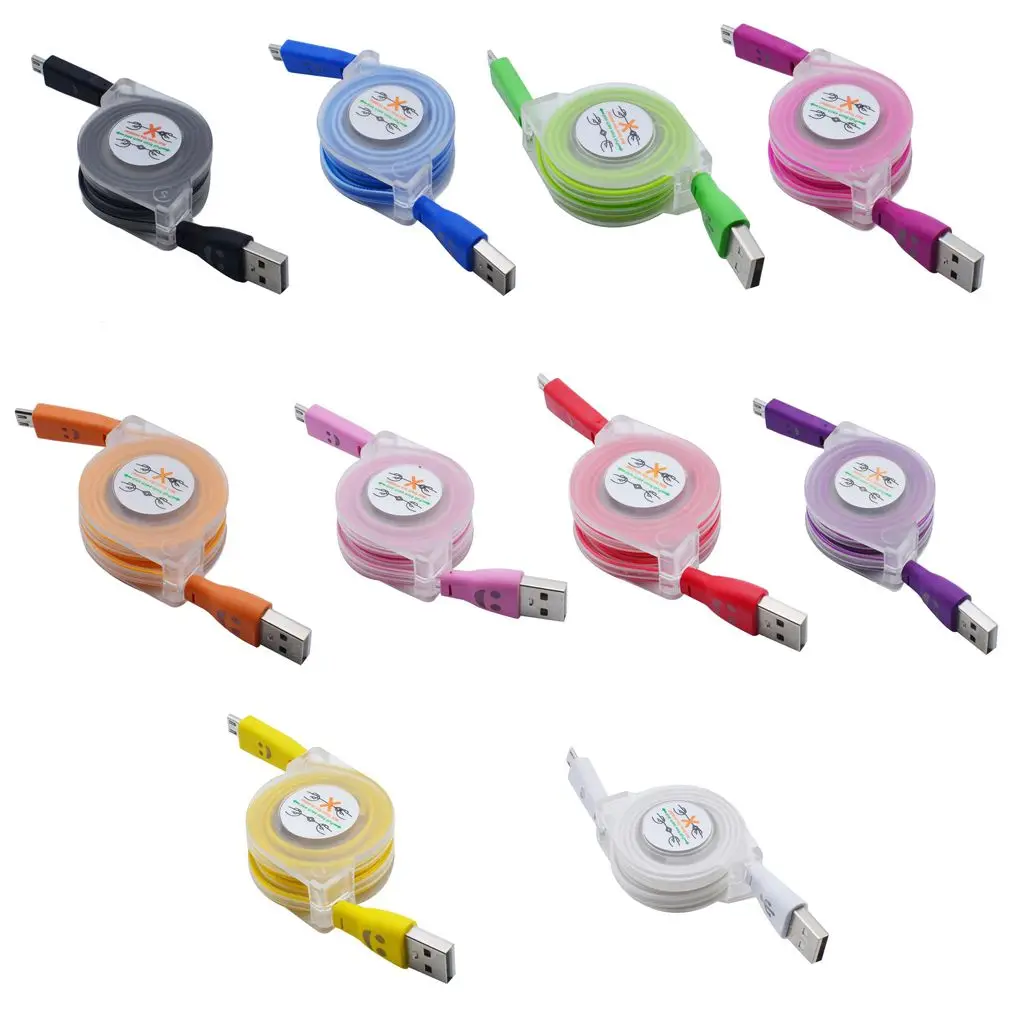 Retractable LED Light Micro USB Cable Luminous Replacment for Android Port Data Cable Phone Charger
Retractable LED Light Micro USB Cable Luminous Replacment for Android Port Data Cable Phone Charger
