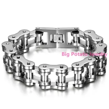 High Quality 316L Stainless Steel Heavy Men/Boy's Cool bicycle Bracelet Chain Silver Color New Fashion 23cm*20mm Free Shippinhg
High Quality 316L Stainless Steel Heavy Men/Boy's Cool bicycle Bracelet Chain Silver Color New Fashion 23cm*20mm Free Shippinhg