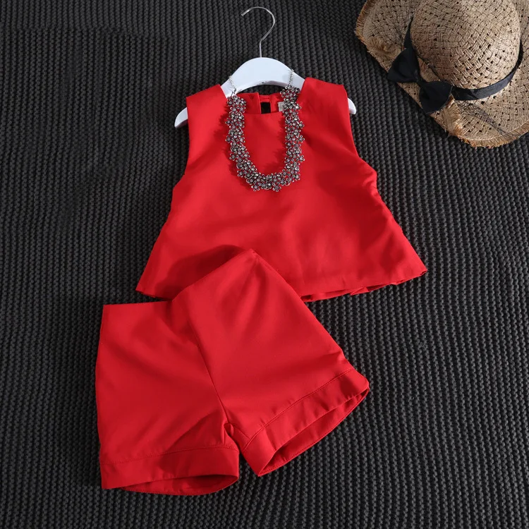 Summer Casual Clothes Sets 2-8Y Toddler Baby Girls Sleeveless Red Vest T-Shirts Tops Red Pants 2PCS Sets without Accessories
Summer Casual Clothes Sets 2-8Y Toddler Baby Girls Sleeveless Red Vest T-Shirts Tops Red Pants 2PCS Sets without Accessories