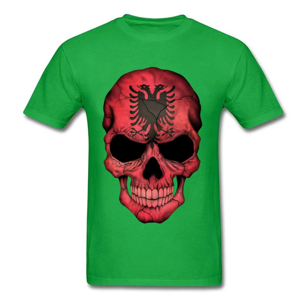 Albanian Flag Skull_green