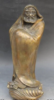 JP S0194 17" Chinese Bronze Buddhism stand Arhat Damo Bodhidharma Dharma Buddha Statue
JP S0194 17" Chinese Bronze Buddhism stand Arhat Damo Bodhidharma Dharma Buddha Statue