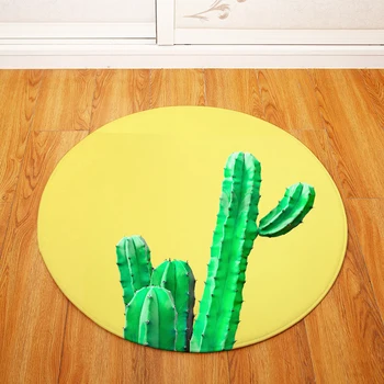 Modern Fashion Nordic Cactus Round Chair/Table Desk Mat Living Room Bedroom Area Rug Decorative Carpet 
Modern Fashion Nordic Cactus Round Chair/Table Desk Mat Living Room Bedroom Area Rug Decorative Carpet
