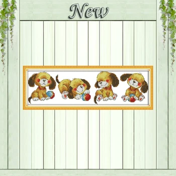 Four lovely dogs home decor paintings counted print on canvas DMC 14CT 11CT Chinese Cross Stitch Needlework Sets Embroidery kits
Four lovely dogs home decor paintings counted print on canvas DMC 14CT 11CT Chinese Cross Stitch Needlework Sets Embroidery kits
