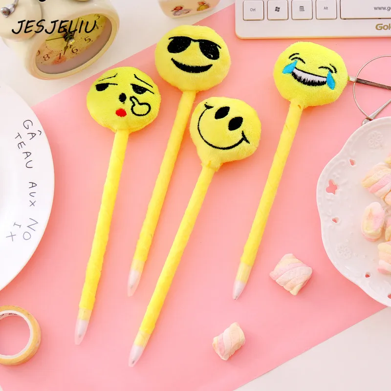 Cute Emoji Smile Ballpoint Pen Lovely Plush ball pens for writing office school supply Gifts for kids escolar
Cute Emoji Smile Ballpoint Pen Lovely Plush ball pens for writing office school supply Gifts for kids escolar