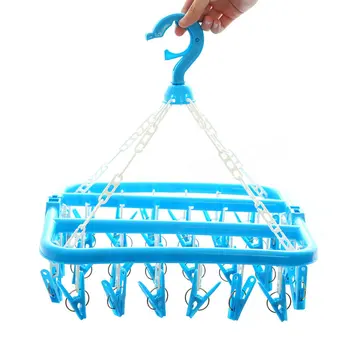 Multifunction 32 Clips Clothes Pegs Foldable Hanging Clothes Drying Rack Windproof Bra Underwear Socks Clothes Clips Hanger 
Multifunction 32 Clips Clothes Pegs Foldable Hanging Clothes Drying Rack Windproof Bra Underwear Socks Clothes Clips Hanger