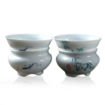 S/2 8x6cm High Quality White Porcelain Tea Strainers Fliter&Holder With Handmade Painting
S/2 8x6cm High Quality White Porcelain Tea Strainers Fliter&Holder With Handmade Painting