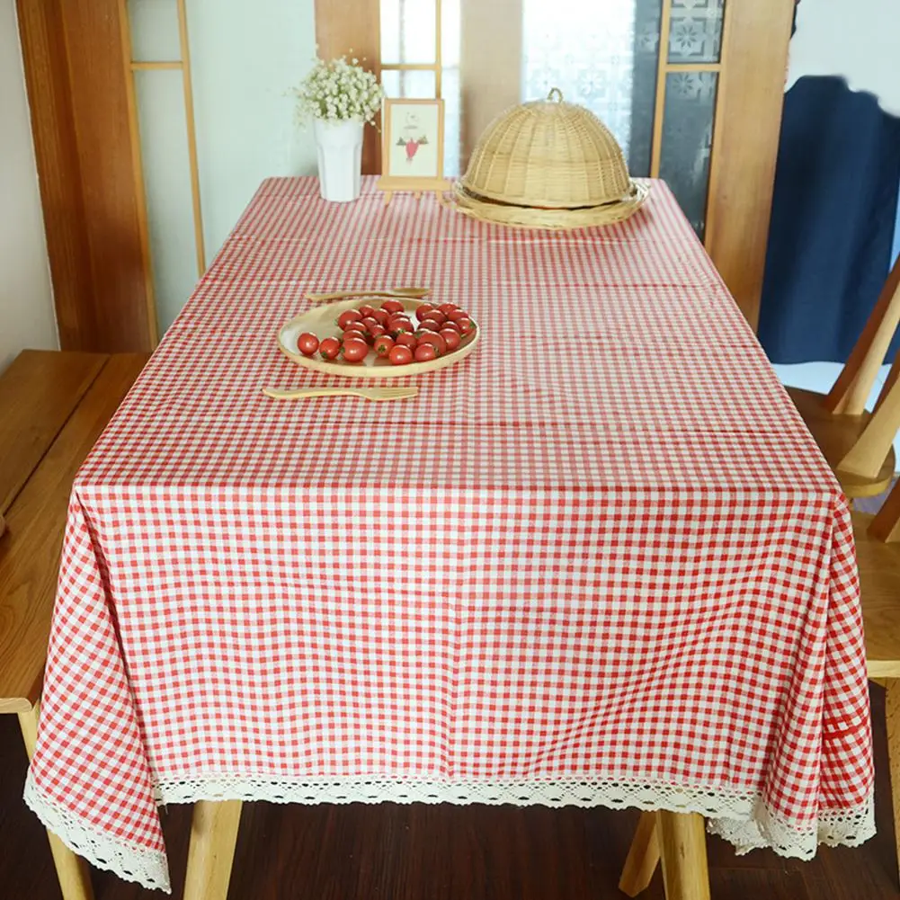 Tablecloth Plaid Red Table Cover Lace Edge Dining Cotton Linen Table Cloth Home Decoration
Tablecloth Plaid Red Table Cover Lace Edge Dining Cotton Linen Table Cloth Home Decoration