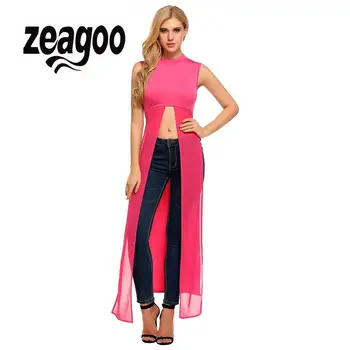 None Stand Fashion Women Neck Sleeveless Patchwork Long Slit Tops
None Stand Fashion Women Neck Sleeveless Patchwork Long Slit Tops