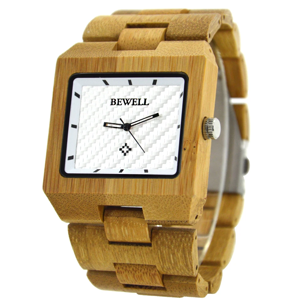 BEWELL Quartz Bamboo Watch for Man Wooden Watches with Fashion Sport Rectangle Wrist Watch Masculino Clock in Gift Box 016A
BEWELL Quartz Bamboo Watch for Man Wooden Watches with Fashion Sport Rectangle Wrist Watch Masculino Clock in Gift Box 016A