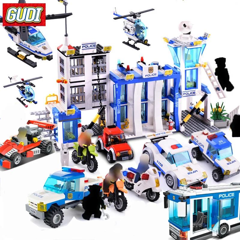 GUDI Police Station Car Helicopter Motorbike Building Blocks City Kids Educational DIY BrickS Toy for Children's Gift
GUDI Police Station Car Helicopter Motorbike Building Blocks City Kids Educational DIY BrickS Toy for Children's Gift