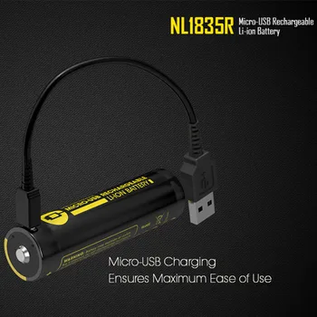 

1 pcs NITECORE NL1835R 3500mah 3.6V 5A Li-ion battery USB Rechargeable Batteries NL189 NL1834 NL1835 update version