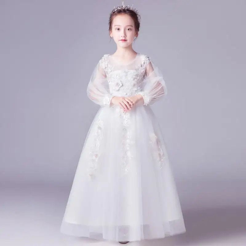 Kids Girl Lace Tulle Princess Wedding Party Dress Teen Girl First Communion Dress Children Pearls Graduation Gown Clothing Q855
Kids Girl Lace Tulle Princess Wedding Party Dress Teen Girl First Communion Dress Children Pearls Graduation Gown Clothing Q855