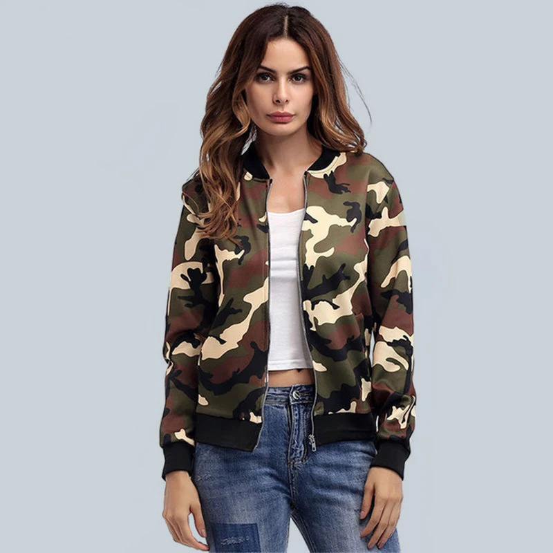 New Camouflage Jacket for Spring 2019 European and American Wind Bomber Cropped Jacket Women Zipper Coat Streetwear Clothes
New Camouflage Jacket for Spring 2019 European and American Wind Bomber Cropped Jacket Women Zipper Coat Streetwear Clothes