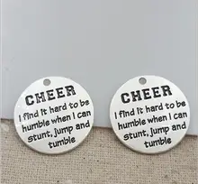 Hoting מכירת 10 יח'\חבילה 25 מ"מ מכתב מודפס לעודד אני מוצא את זה קשה להיות צנוע כאשר אני יכול לקפוץ פעלולים נפילה קסם(China)