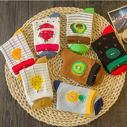 10 Pair 2017 Cotton Jacquard Fruit Socks Women Lovely Striped Avocado Food Socks Dot Point New Kawaii Cute Spring Autumn Socks
10 Pair 2017 Cotton Jacquard Fruit Socks Women Lovely Striped Avocado Food Socks Dot Point New Kawaii Cute Spring Autumn Socks