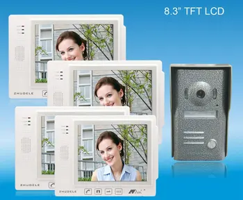 ZHUDELE Home Security Intercom System Doorbell Kits Luxury 8.3' video door phone ,CCD camera ,nightvision top quality Doorphone
ZHUDELE Home Security Intercom System Doorbell Kits Luxury 8.3' video door phone ,CCD camera ,nightvision top quality Doorphone