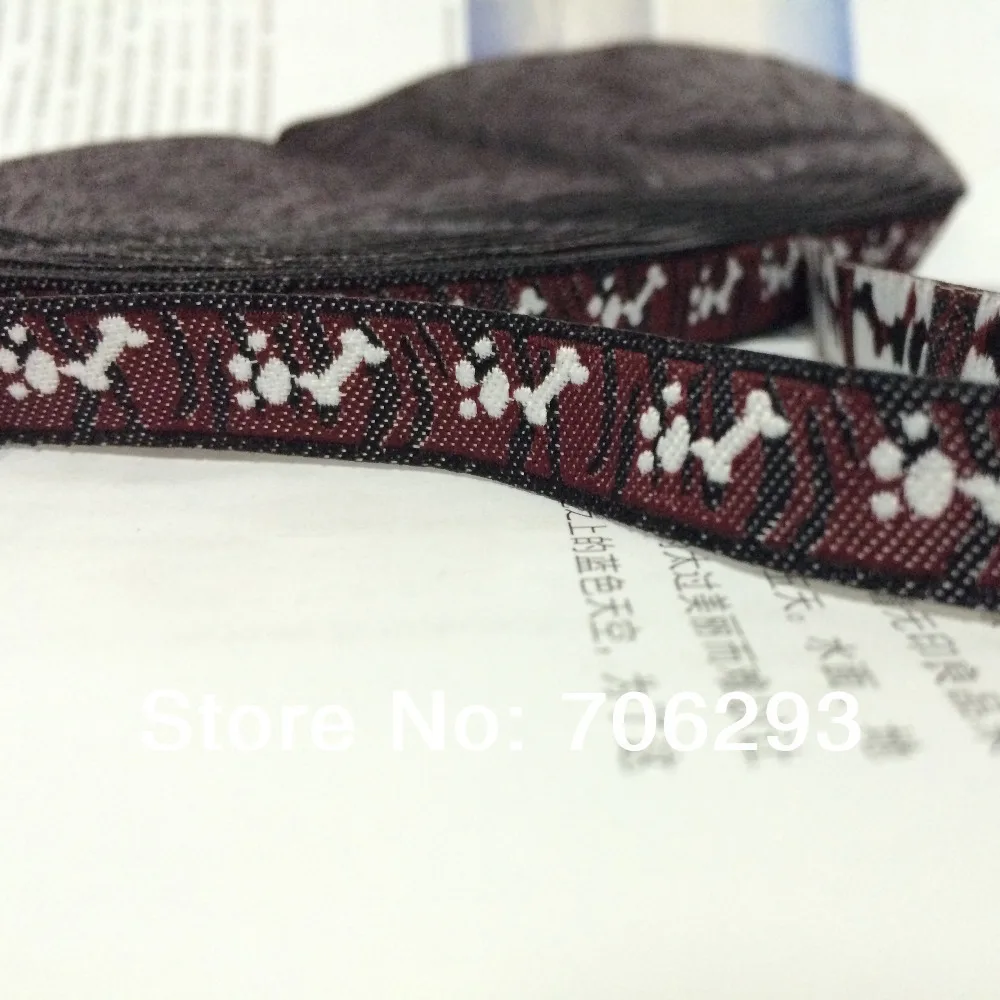 2014 NEW wholesale 1/2 '(12 mmx10yards) Polyester Woven Jacquard Ribbon brown with Paw print
2014 NEW wholesale 1/2 '(12 mmx10yards) Polyester Woven Jacquard Ribbon brown with Paw print