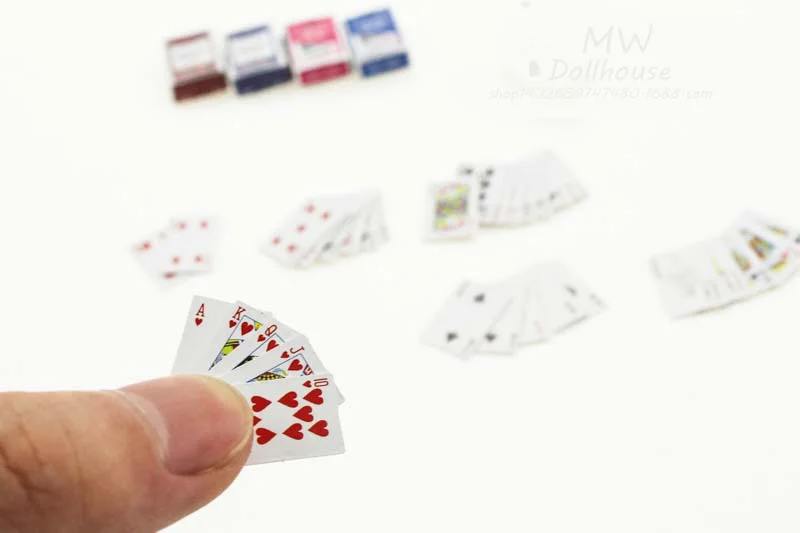 1:6/1:12 Scale Playing cards Poker Dollhouse Miniature Toy Doll Food Kitchen living room Accessories Free Shipping
1:6/1:12 Scale Playing cards Poker Dollhouse Miniature Toy Doll Food Kitchen living room Accessories Free Shipping