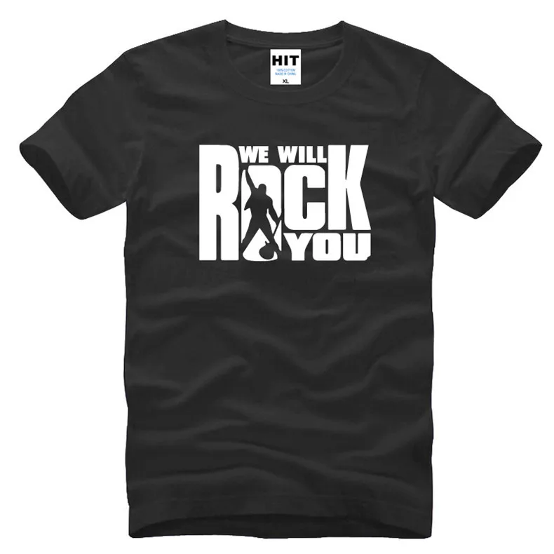 Summer Queen We Will Rock You T Shirt Men Cool Printed Rock Band T-shirt Short Sleeve Cotton Rock Roll Tops
Summer Queen We Will Rock You T Shirt Men Cool Printed Rock Band T-shirt Short Sleeve Cotton Rock Roll Tops