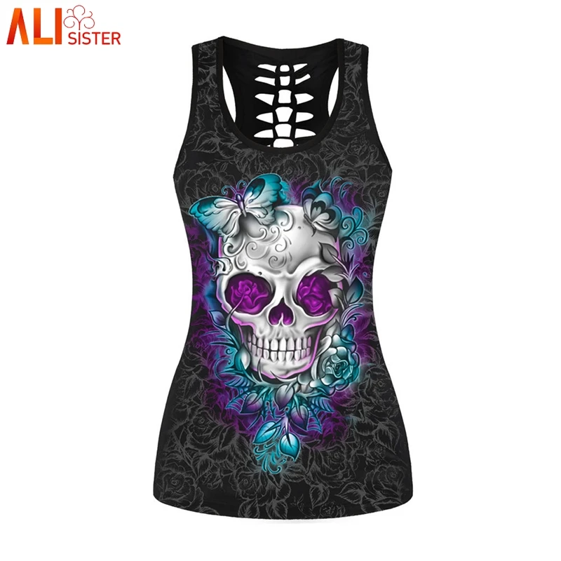 Alisister Skull Tank Top Summer Sexy Digital Print Hollow Tank Tops Black Breathable Wild Loose Tops Casual Slim Women Vest
Alisister Skull Tank Top Summer Sexy Digital Print Hollow Tank Tops Black Breathable Wild Loose Tops Casual Slim Women Vest