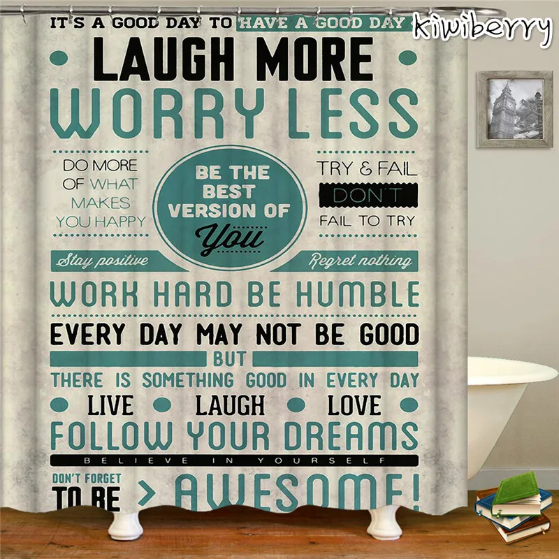 Sweet Words Print Waterproof Shower Curtain Rings Polyester Fabric Bath Curtain Home Decor Bathroom Accessories With 12 Hooks 
Sweet Words Print Waterproof Shower Curtain Rings Polyester Fabric Bath Curtain Home Decor Bathroom Accessories With 12 Hooks