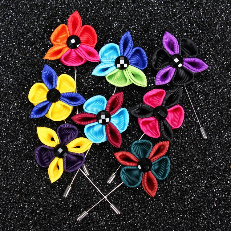 20 pcs/lot , Men's Colorful Kanzashi inspierd Flower Lapel Pin with Black Crystal
20 pcs/lot , Men's Colorful Kanzashi inspierd Flower Lapel Pin with Black Crystal