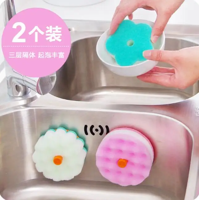Flower With Suction Dish Sponge 3 Sets/Lot Kitchen Sponges For Washing Magic Sponge Cleaning Wipe
Flower With Suction Dish Sponge 3 Sets/Lot Kitchen Sponges For Washing Magic Sponge Cleaning Wipe