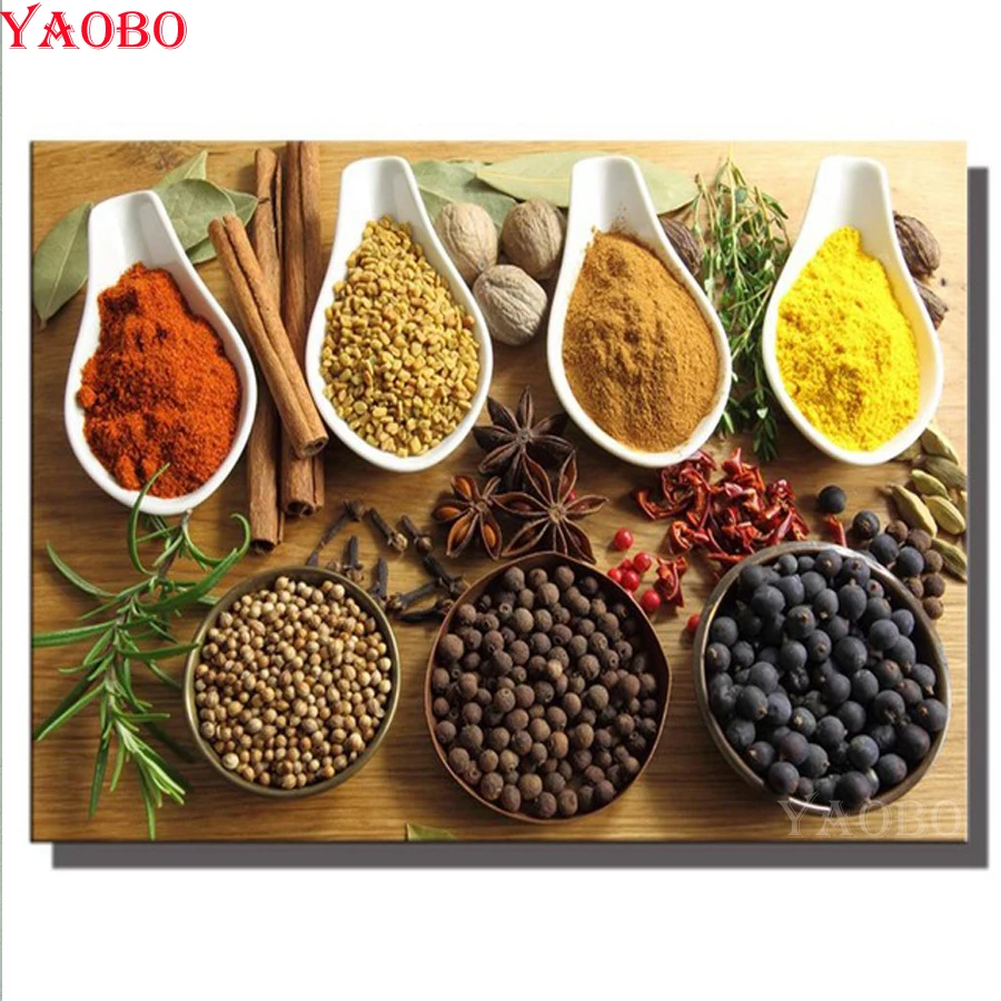5D DIY Diamond Painting Cross Stitch Colorful Food spices diamond embroidery Full Square diamond mosaic for Kitchen decoration
5D DIY Diamond Painting Cross Stitch Colorful Food spices diamond embroidery Full Square diamond mosaic for Kitchen decoration