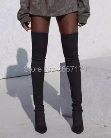 Celebrity Peep Toe Army Green Stretch Knit Thigh High Boots Women Block Heels Overknee Sock Booties Kim Kardashian Shoes Woman
Celebrity Peep Toe Army Green Stretch Knit Thigh High Boots Women Block Heels Overknee Sock Booties Kim Kardashian Shoes Woman