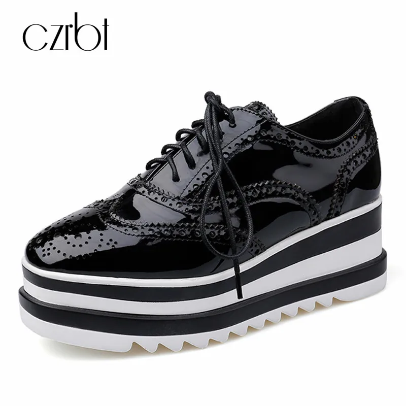 CZRBT Flat Platform Women Shoes Spring Autumn Slip-On Shoes Casual Lace-Up British Women Brogue Shoes Ladies Comfortable Shoes
CZRBT Flat Platform Women Shoes Spring Autumn Slip-On Shoes Casual Lace-Up British Women Brogue Shoes Ladies Comfortable Shoes