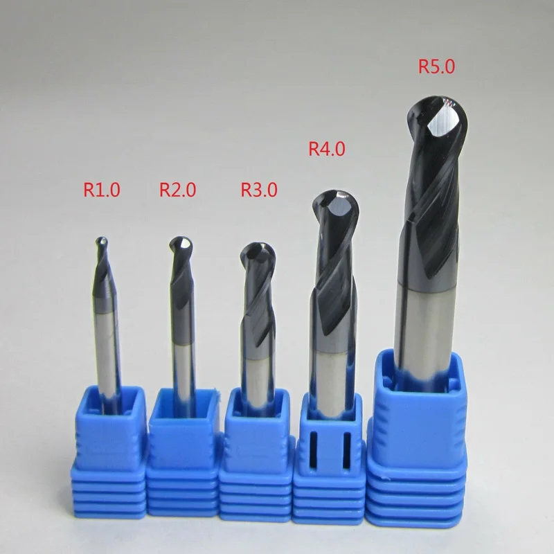 CAB2-R1.0-5.0 HRC45 Milling Cutter Aluminium oxide titanium Tungsten Carbide Ball Nose 2 flutes Parts Practical
CAB2-R1.0-5.0 HRC45 Milling Cutter Aluminium oxide titanium Tungsten Carbide Ball Nose 2 flutes Parts Practical