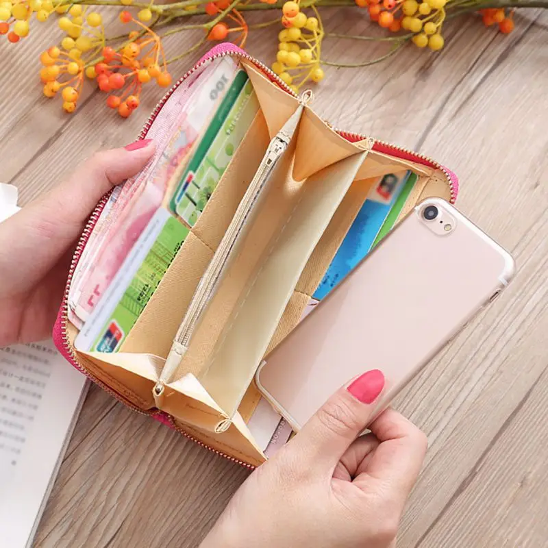 Wristband Women PU Leather Long Clutch Wallet Large Capacity Wallets Female Purse Lady Purses Phone Pocket Card Holder Carteras
Wristband Women PU Leather Long Clutch Wallet Large Capacity Wallets Female Purse Lady Purses Phone Pocket Card Holder Carteras
