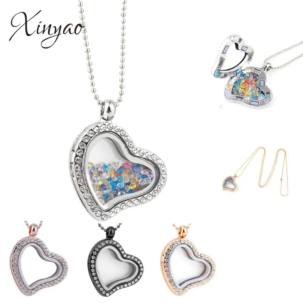 Xinyao Openable Heart Pendant Magnetic clasp Phase Box Necklace Rhinestone Frame Statement Jewelry DIY Woman Accessories Gifts
Xinyao Openable Heart Pendant Magnetic clasp Phase Box Necklace Rhinestone Frame Statement Jewelry DIY Woman Accessories Gifts
