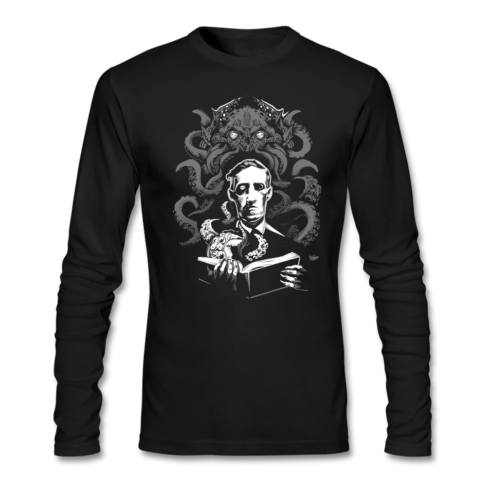 Футболка Cthulhu Mythos в стиле панк мужские рубашки стандартного размера с длинным