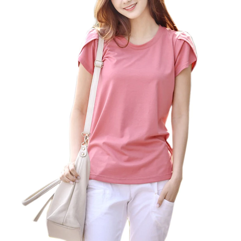 Female O-neck T Shirt solid T-Shirts Women New Summer cotton Short Sleeve Casual Clothing Pink simple yet stylish Tee Tops
Female O-neck T Shirt solid T-Shirts Women New Summer cotton Short Sleeve Casual Clothing Pink simple yet stylish Tee Tops