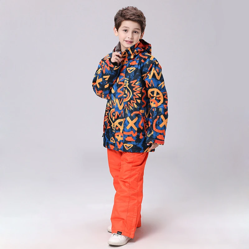2018 Winter Boys Snowboard Ski Suit Waterproof Kids Snow Ski Jacket Ski Pants thermal Chilred Ski Clothing -30 degree
2018 Winter Boys Snowboard Ski Suit Waterproof Kids Snow Ski Jacket Ski Pants thermal Chilred Ski Clothing -30 degree
