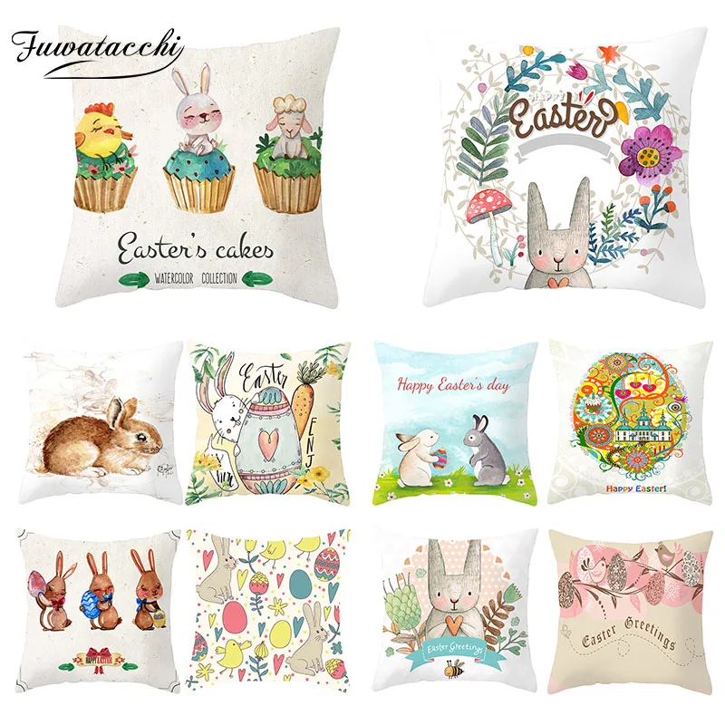 Fuwatacchi Easter Decoration Cushion Covers Cute Rabbit Egg Printed Pillow Covers Chair Sofa Home Decor Festival Pillow Case
Fuwatacchi Easter Decoration Cushion Covers Cute Rabbit Egg Printed Pillow Covers Chair Sofa Home Decor Festival Pillow Case