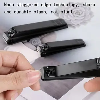 Black Stainless Steel Nail Clipper Professional Manicure Trimmer High Quality Toe Nail Clippers Knife Slope & Flat
Black Stainless Steel Nail Clipper Professional Manicure Trimmer High Quality Toe Nail Clippers Knife Slope & Flat