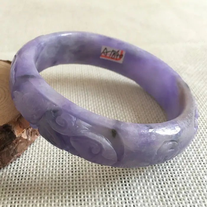 A-1840 Chinese Hand-carved Lavende Purple Jadeite Jade Gems Bangle Bracelet 64mm 28% 10.13
A-1840 Chinese Hand-carved Lavende Purple Jadeite Jade Gems Bangle Bracelet 64mm 28% 10.13