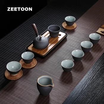 10PCS/Lot Japanese Ceramic Coarse Pottery 1 Side Handgrip Teapot 1 Master Cup 1 Fair Cup 1 Fliter 6 Teacups Tea Set Tea Ceremony
10PCS/Lot Japanese Ceramic Coarse Pottery 1 Side Handgrip Teapot 1 Master Cup 1 Fair Cup 1 Fliter 6 Teacups Tea Set Tea Ceremony