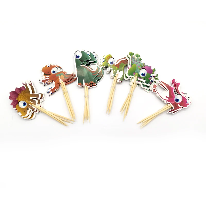 Cartoon Dinosaur Theme Decorations Baby Shower Party Kids Boys Favors Happy Birthday Cupcake Cake Toppers With Sticks 24pcs/pack
Cartoon Dinosaur Theme Decorations Baby Shower Party Kids Boys Favors Happy Birthday Cupcake Cake Toppers With Sticks 24pcs/pack