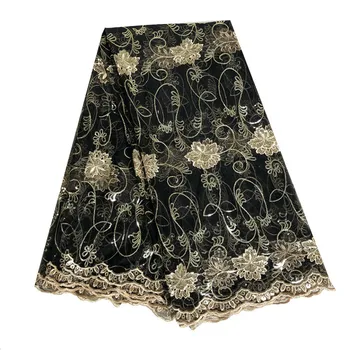 Sequins Lace Fabric Rose Lace Screen Cloth Paillette Embroidery Wedding Dress Evening Dress Gold Line African Lace Fabric 5Yards
Sequins Lace Fabric Rose Lace Screen Cloth Paillette Embroidery Wedding Dress Evening Dress Gold Line African Lace Fabric 5Yards