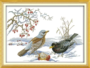 The birds in snow Counted 11CT Printed 14CT DMC Cross Stitch Set DIY Chinese Cotton Cross-stitch Kit Embroidery Needlework
The birds in snow Counted 11CT Printed 14CT DMC Cross Stitch Set DIY Chinese Cotton Cross-stitch Kit Embroidery Needlework