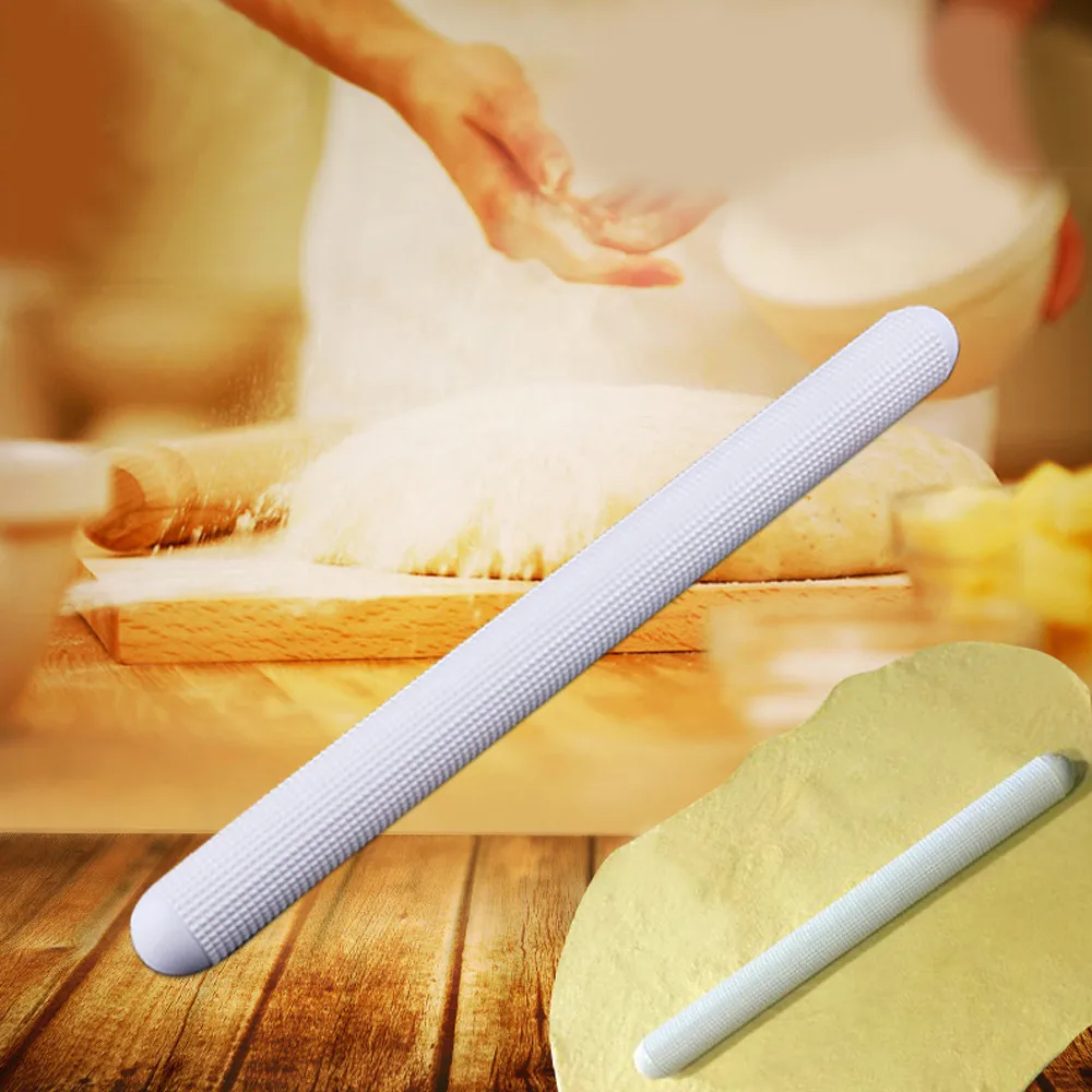 Non-stick Pastry Rolling Pin Embossed Plastic Exhaust Cake Decorating Tools Cookies Noodle Roller Fondant Dough Baking Mould
Non-stick Pastry Rolling Pin Embossed Plastic Exhaust Cake Decorating Tools Cookies Noodle Roller Fondant Dough Baking Mould