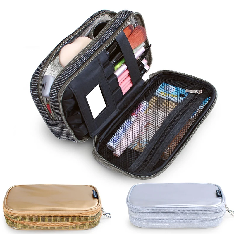 Vanity bag Fashion waterproof cosmetic bag Women's PU double-layer mirror wash bag beautician Travel organizer makeupup bag
Vanity bag Fashion waterproof cosmetic bag Women's PU double-layer mirror wash bag beautician Travel organizer makeupup bag