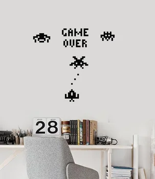 Vinyl Wall Decal Game Over Gamer Room Pixel Art Retro Video Game Sticker Mural game hall internet cafe fashion wall stickerYX24
Vinyl Wall Decal Game Over Gamer Room Pixel Art Retro Video Game Sticker Mural game hall internet cafe fashion wall stickerYX24